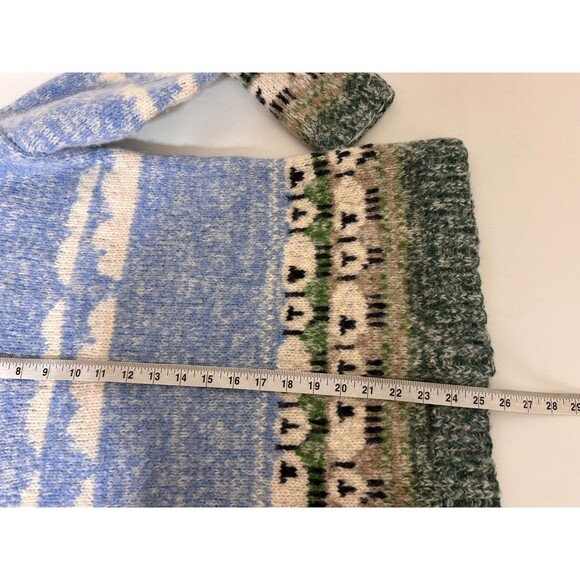 Pachamama Women's size S Hand Knitted Wool Jumper Sweater Hazy Sheep z - Picture 7 of 12